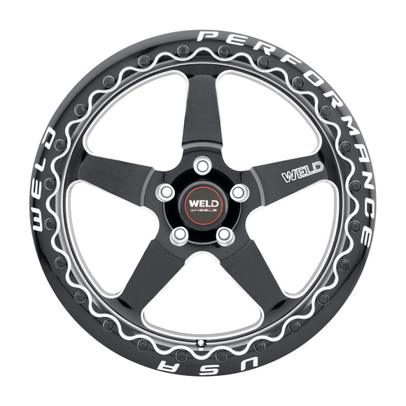 20x10.5 WELD Performance Ventura Beadlock Black Mill 5x127 5x5 ET38 Wheel