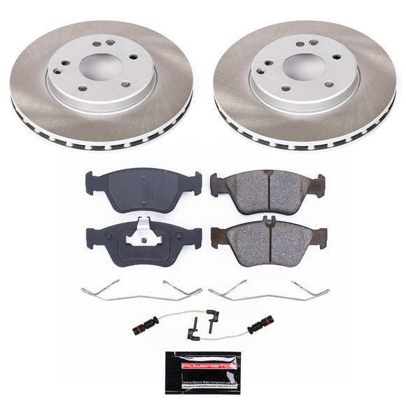 PowerStop Semi-Coated Rotor and Low-Dust Ceramic Brake Pad Kit
