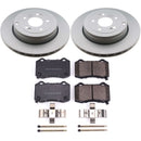 PowerStop Genuine Geomet Coated Rotor and Low-Dust Ceramic Brake Pad Kit