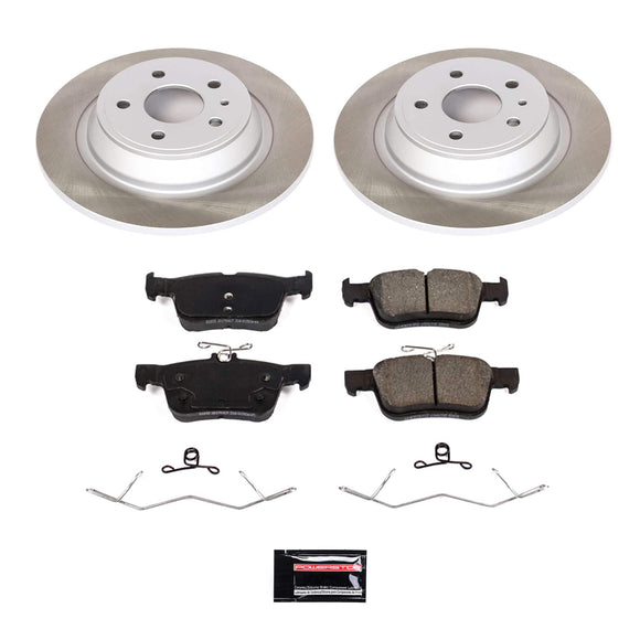 PowerStop Semi-Coated Rotor and Low-Dust Ceramic Brake Pad Kit