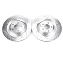 PowerStop Evolution Drilled Slotted Rotors Pair Rear For Audi A8 Quattro