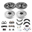 PowerStop Z36 Ceramic Brake Pads with Drilled Slotted Rotors and Drum Shoe Kit