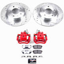 PowerStop Z26 Street Performance Ceramic Brake Pad, Drilled Slotted Rotor, and C