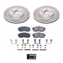 PowerStop Semi-Coated Rotor and Low-Dust Ceramic Brake Pad Kit