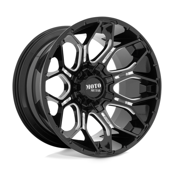 20X9 Moto Metal MO808 SNIPER Gloss Black Milled 8X170 ET0 wheel/rim