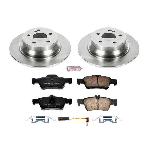 PowerStop OE Stock Replacement Low-Dust Ceramic Brake Pad and Rotor Kit