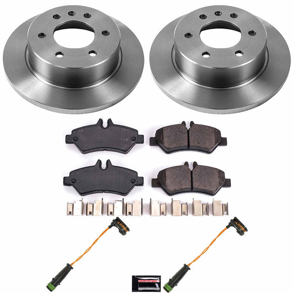PowerStop OE Stock Replacement Low-Dust Ceramic Brake Pad and Rotor Kit
