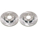 PowerStop Evolution Drilled Slotted Rotors Pair Front For Mazda 3