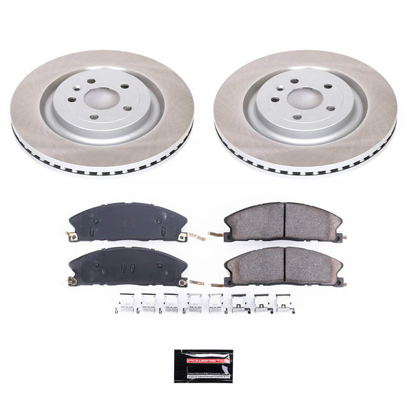 PowerStop Semi-Coated Rotor and Low-Dust Ceramic Brake Pad Kit