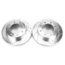 PowerStop Evolution Drilled Slotted Rotors Pair Front For Ford F-250 Super Duty