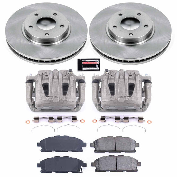 PowerStop OE Stock Replacement Low-Dust Ceramic Brake Pad, Rotor and Caliper Kit