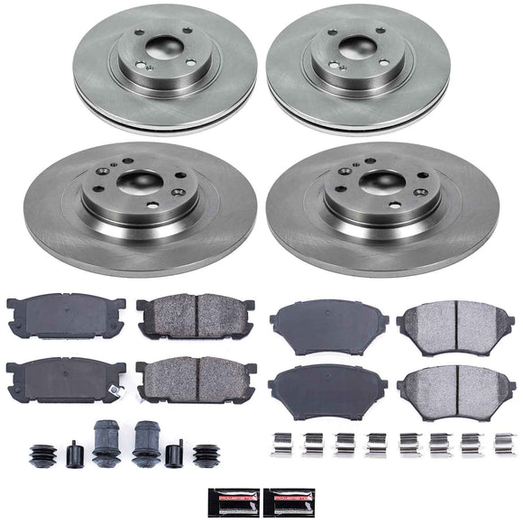 PowerStop OE Stock Replacement Low-Dust Ceramic Brake Pad and Rotor Kit