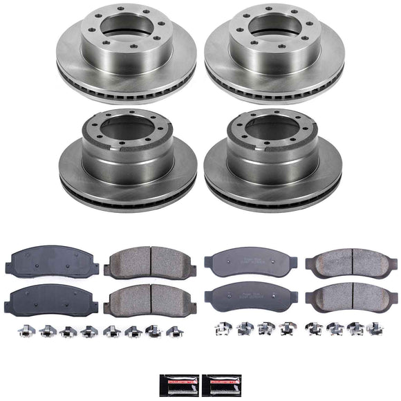 PowerStop OE Stock Replacement Low-Dust Ceramic Brake Pad and Rotor Kit