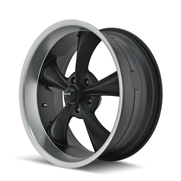 18x8 Ridler Style 695 Black Wheel/Rim 5x120.7 5-120.7 5x4.75 18-8 ET0