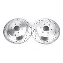 PowerStop Evolution Drilled Slotted Rotors Pair Rear For Nissan Pathfinder