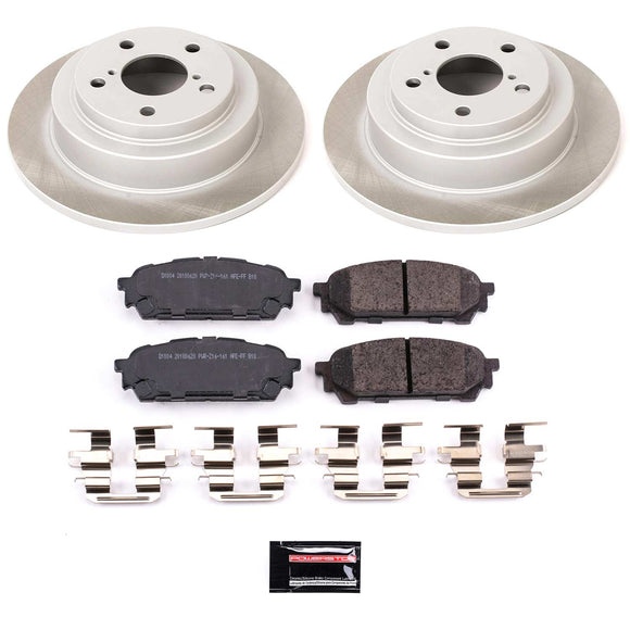 PowerStop Semi-Coated Rotor and Low-Dust Ceramic Brake Pad Kit
