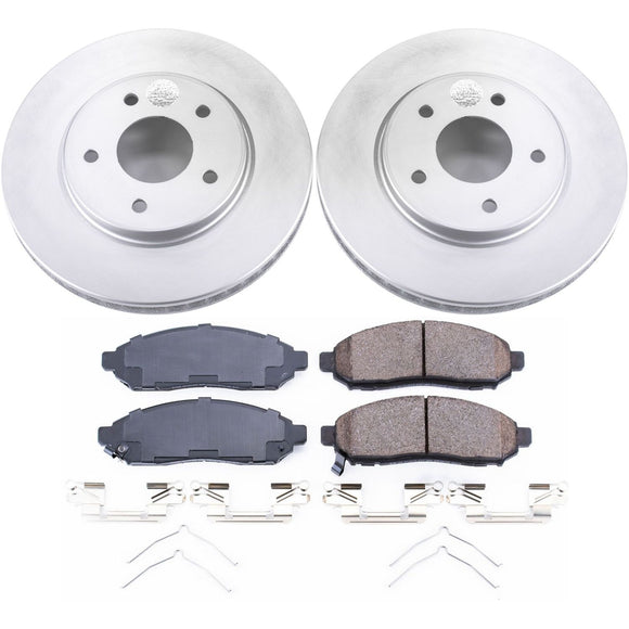 PowerStop Genuine Geomet Coated Rotor and Low-Dust Ceramic Brake Pad Kit