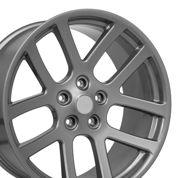 22" Replica Wheel DG51 Fits Dodge RAM Rim 22x10 Gunmetal Wheel