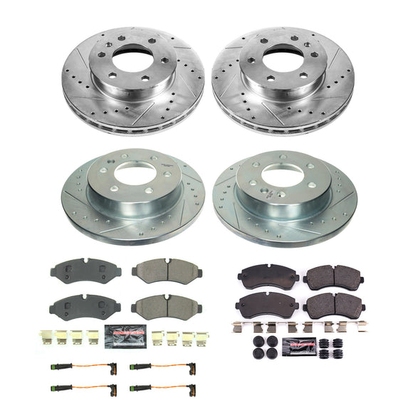 PowerStop Z23 Daily Driver Carbon-Fiber Ceramic Brake Pad and Drilled & Slotted