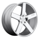 18x8 Niche Milan Silver & Machined Wheel/Rim 5x114.3 5-114.3 18-8-3