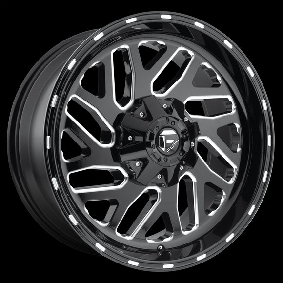 20X12 Fuel D581 Triton Gloss Black Milled 8X180 ET-43 wheel/rim