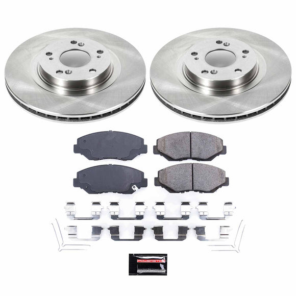 PowerStop OE Stock Replacement Low-Dust Ceramic Brake Pad and Rotor Kit