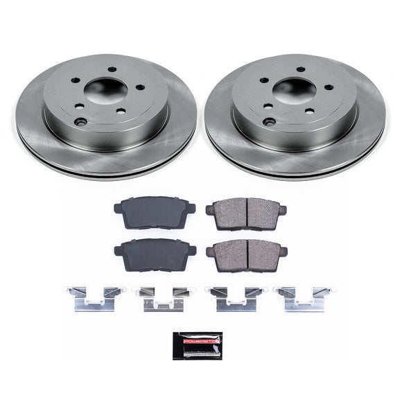 PowerStop OE Stock Replacement Low-Dust Ceramic Brake Pad and Rotor Kit