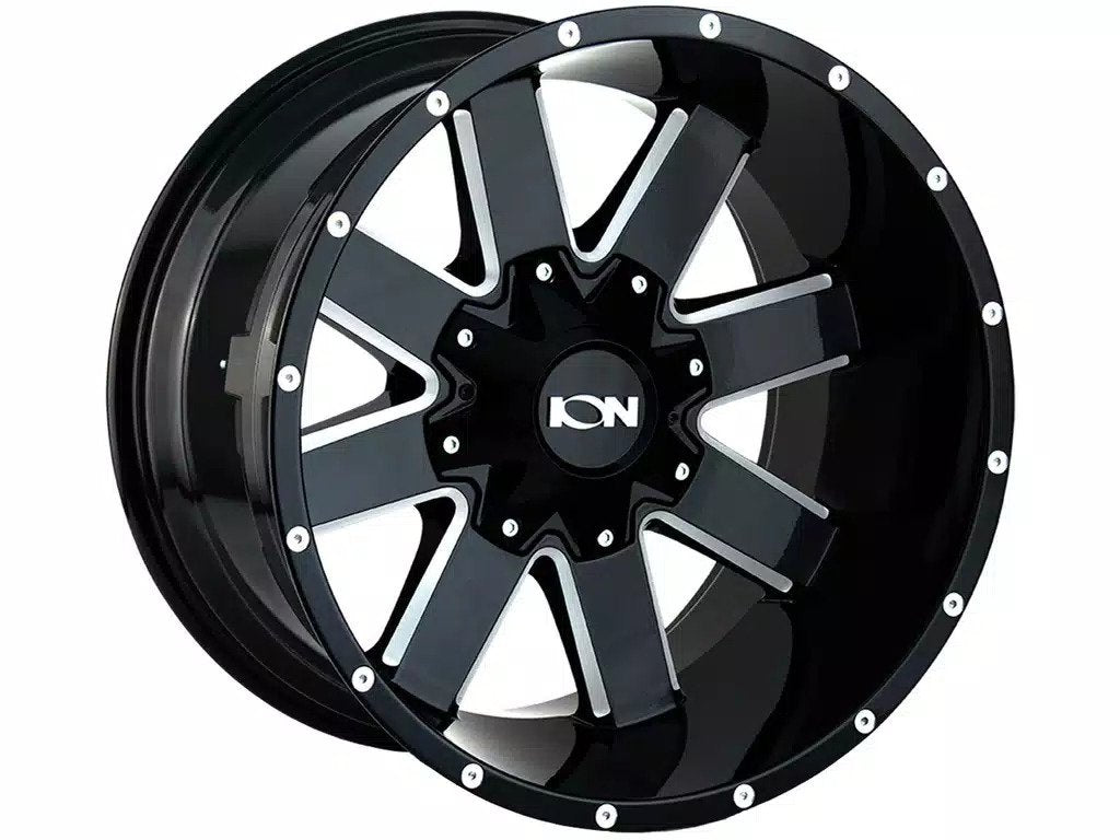 17x9 ION Alloy 141 Gloss Black/Milled Wheel/Rim 5x114.3 5-114.3 17-9 ET-12