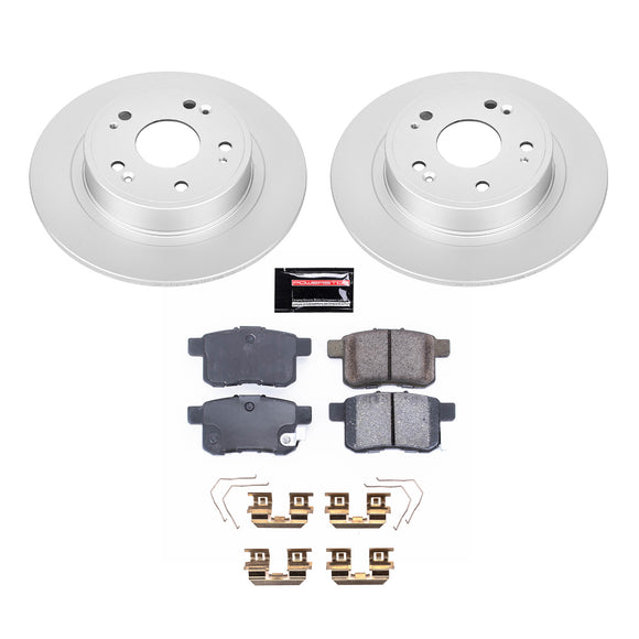PowerStop Genuine Geomet Coated Rotor and Low-Dust Ceramic Brake Pad Kit