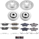 PowerStop Genuine Geomet Coated Rotor and Low-Dust Ceramic Brake Pad Kit