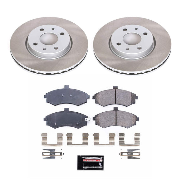 PowerStop Semi-Coated Rotor and Low-Dust Ceramic Brake Pad Kit