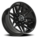 22X10 Vision 305 Rekluse Gloss Black Wheel 8x165.1 8x6.5 ET-19 CB125.2