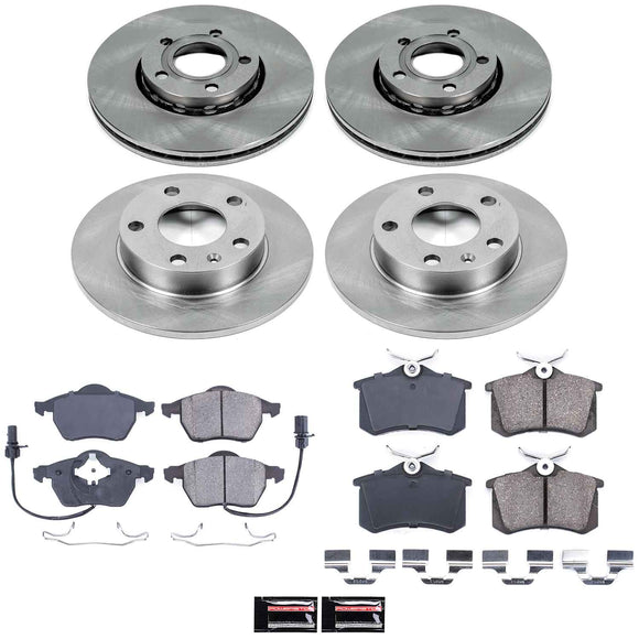 PowerStop OE Stock Replacement Low-Dust Ceramic Brake Pad and Rotor Kit