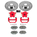 PowerStop Z26 Street Performance Ceramic Brake Pad, Drilled Slotted Rotor, and C