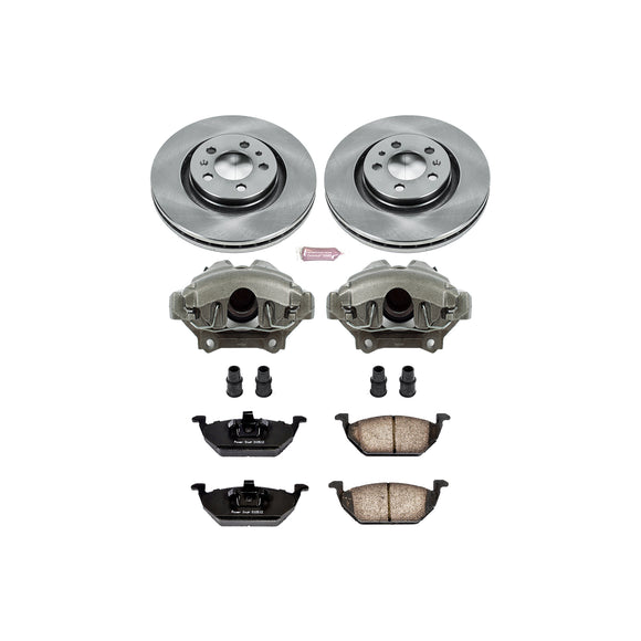 PowerStop OE Stock Replacement Low-Dust Ceramic Brake Pad, Rotor and Caliper Kit