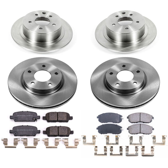 PowerStop OE Stock Replacement Low-Dust Ceramic Brake Pad and Rotor Kit