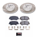 PowerStop Semi-Coated Rotor and Low-Dust Ceramic Brake Pad Kit