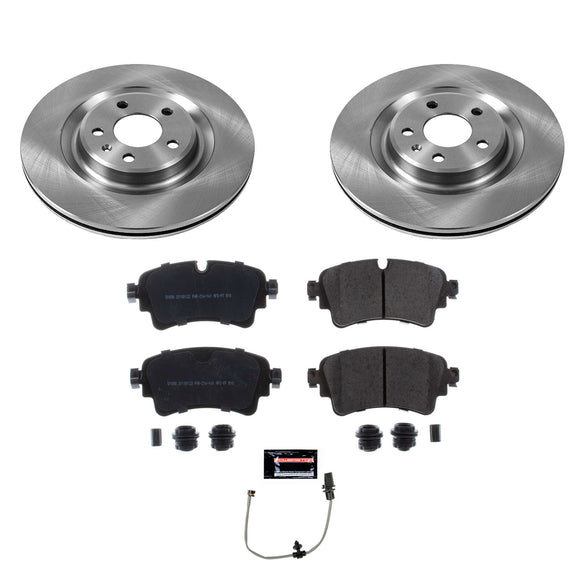 PowerStop OE Stock Replacement Low-Dust Ceramic Brake Pad and Rotor Kit