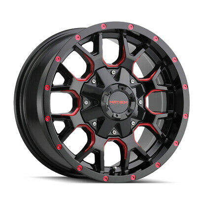 17X9 Mayhem Warrior Black-Red Wheel/Rim 6x135 ET18 8015-7937BTR18