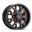 17X9 Mayhem Warrior Black-Red Wheel/Rim 6x135 ET18 8015-7937BTR18