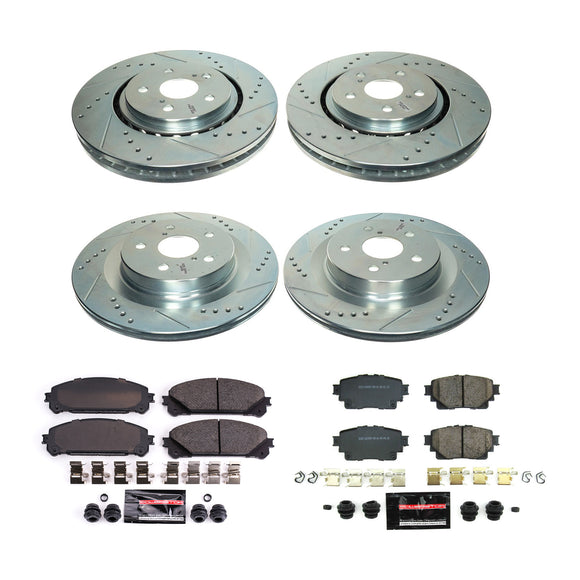 PowerStop Z23 Daily Driver Carbon-Fiber Ceramic Brake Pad and Drilled & Slotted