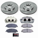 PowerStop OE Stock Replacement Low-Dust Ceramic Brake Pad, Rotor and Caliper Kit