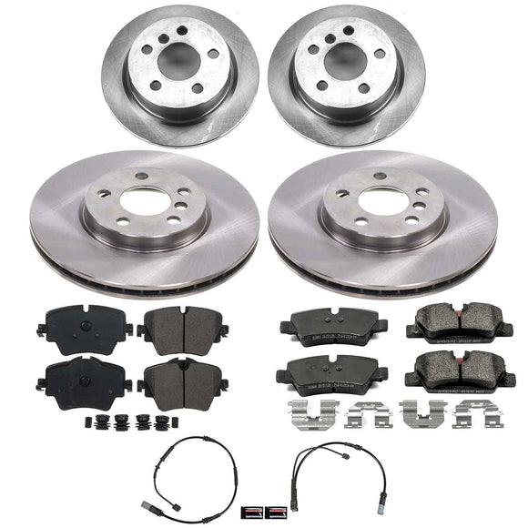 OE Stock Replacement Low-Dust Ceramic Brake Pad and Rotor Kit