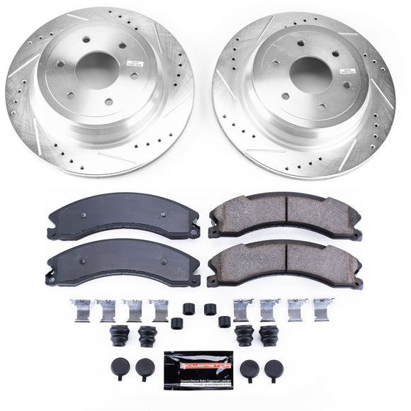 PowerStop Z23 Daily Driver Carbon-Fiber Ceramic Brake Pad and Drilled & Slotted