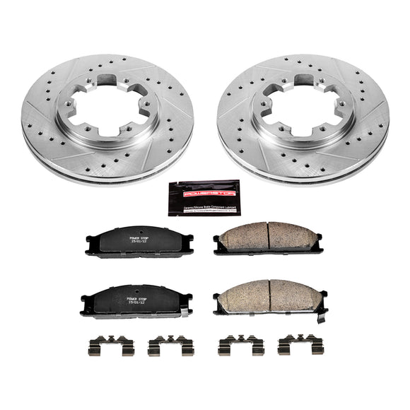 PowerStop Z23 Daily Driver Carbon-Fiber Ceramic Brake Pad and Drilled & Slotted