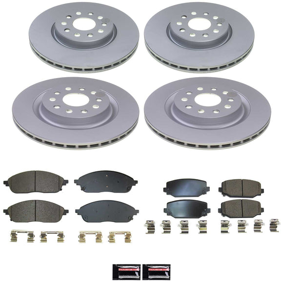 Genuine Geomet Coated Rotor and Low-Dust Ceramic Brake Pad Kit