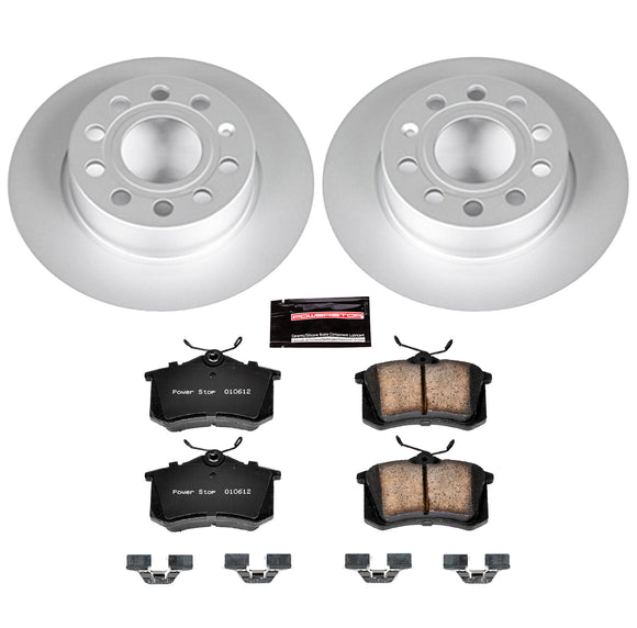 PowerStop Genuine Geomet Coated Rotor and Carbon-Fiber Ceramic Brake Pad Kit