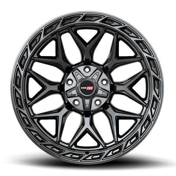 20x9 Vortek VRP-504 Enzo Gloss Black 5x139.7 ET18 CB110.3 Wheel Rim