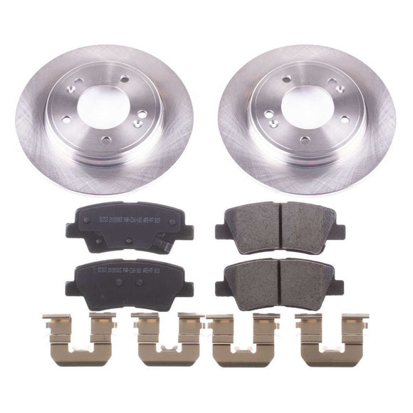 PowerStop OE Stock Replacement Low-Dust Ceramic Brake Pad and Rotor Kit