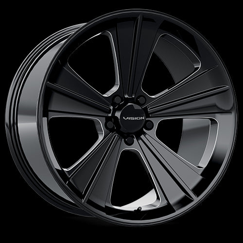 Vision V327 Gun Metal w/Red Lip 20x11 5x115 ET 27 71.5mm wheel/rim